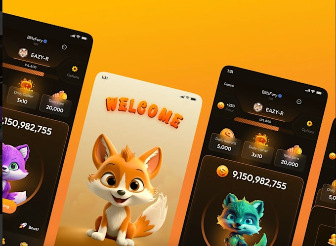 build telegram game mini app or p2e game app clickers tapswap