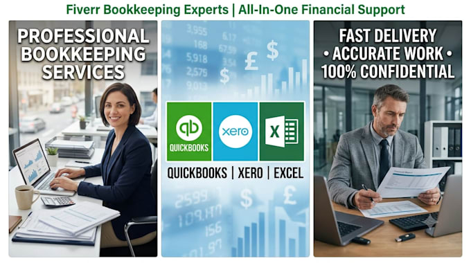 do professional bookkeeping in quickbooks, xero, and excel