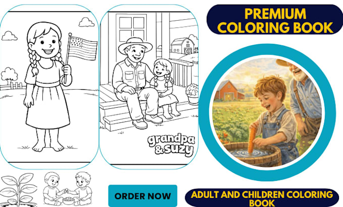 design bold and easy children coloring book for amazon kdp coco wyo bobbies
