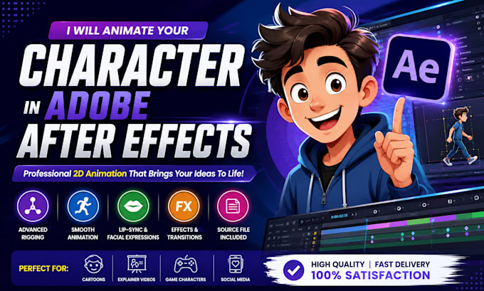 animate your character in adobe after effects