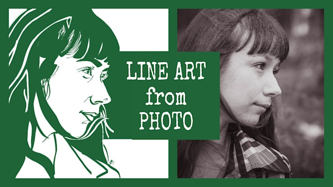 draw a minimalist line art portrait