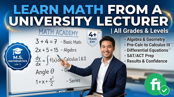 provide expert math tutoring from basic math to calculus and algebra