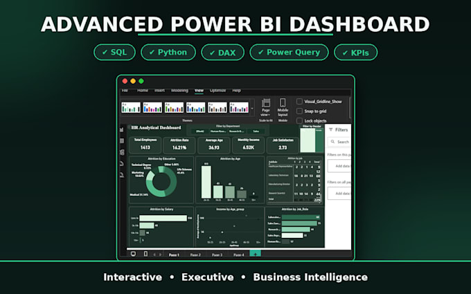 build advanced power bi dashboards using sql, python and dax