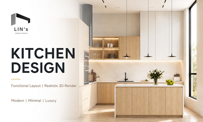 design your kitchen, living and dining room with realistic 3d renders