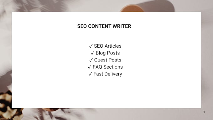 write SEO blog posts articles and guest posts