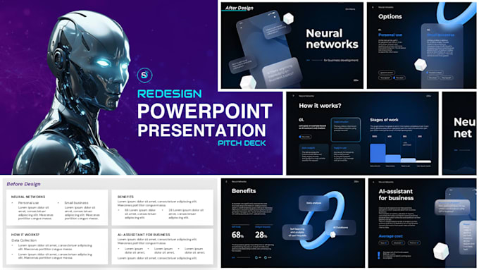 design and redesign powerpoint presentation and pitch deck