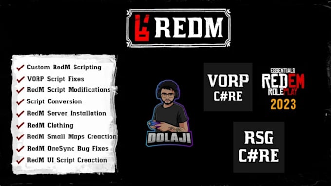 create and fix custom redm server with premium scripts and resources for you