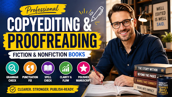 professionally copy edit, proofread, and check grammar