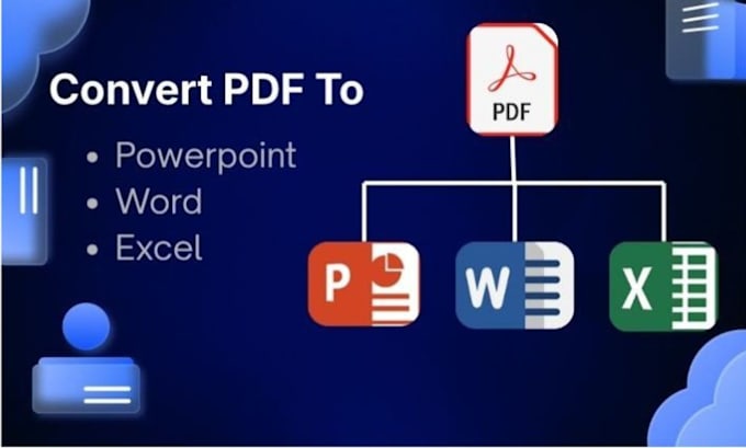 retype document PDF to word, excel, and ppt