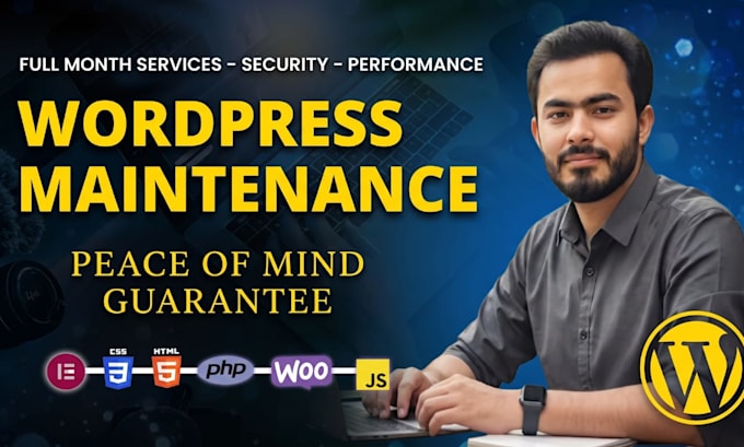 do monthly wordpress maintenance backups and security updates