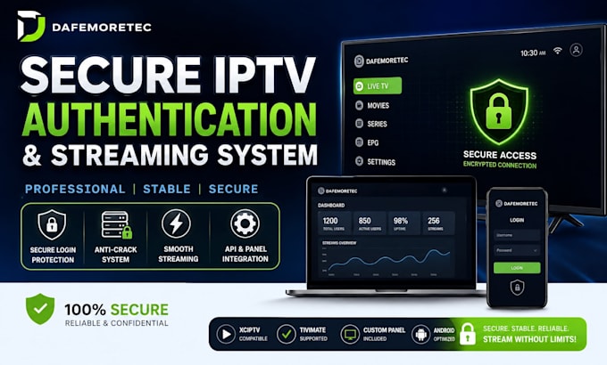 implement secure iptv authentication and streaming system