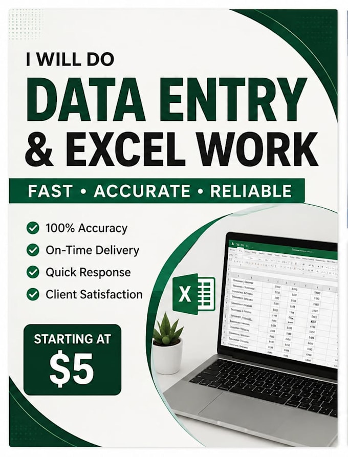 do data entry, copy paste, excel data entry and web research
