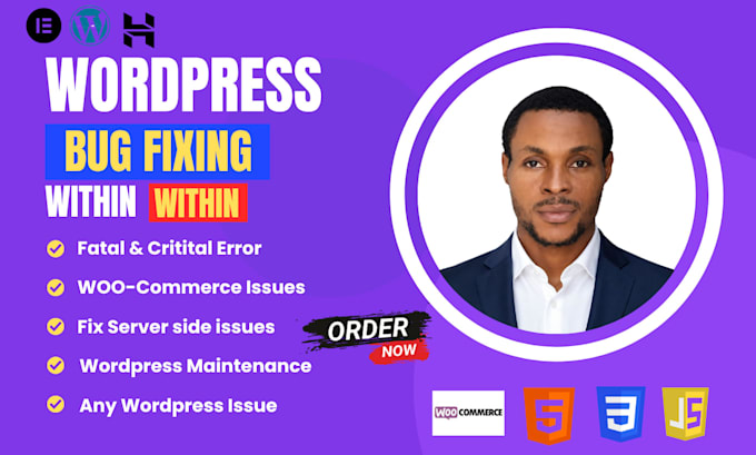 fix wordpress website critical site errors plugin error 403 404 500 503 bug fix