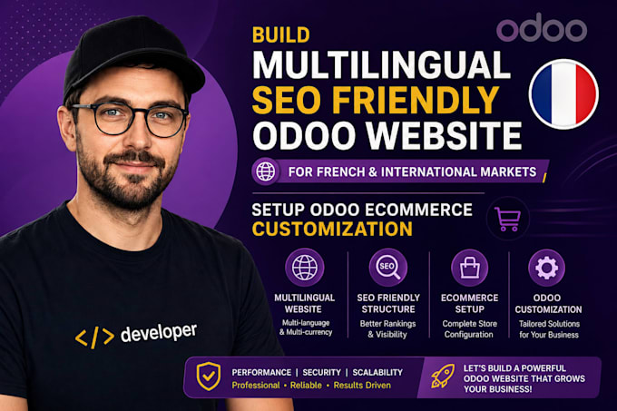 build multilingual seo friendly odoo website, setup odoo ecommerce customization