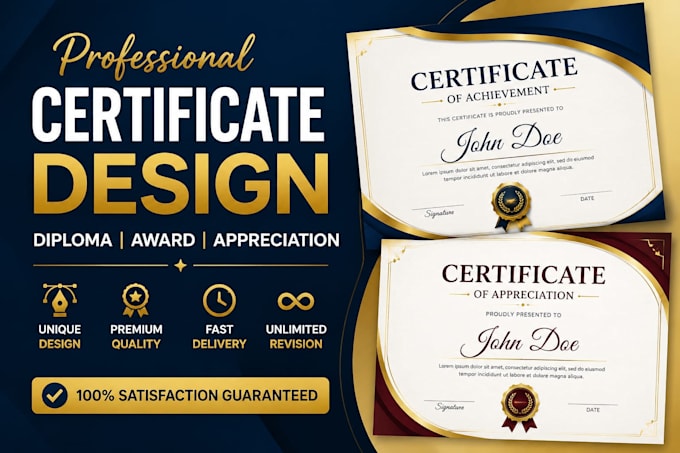design diploma, create award, build graduation, gift and computer certificate