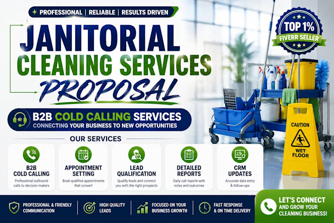 do b2b cold calling janitorial cleaning book commercial cleaning contracts