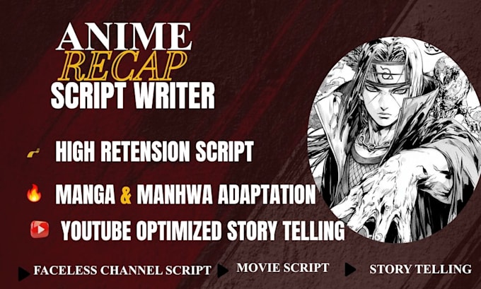 write anime and manga youtube video scripts