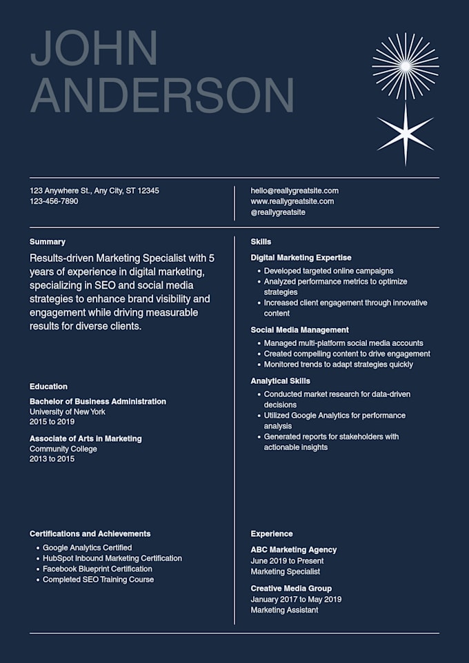 write a professional ats resume and cover letter