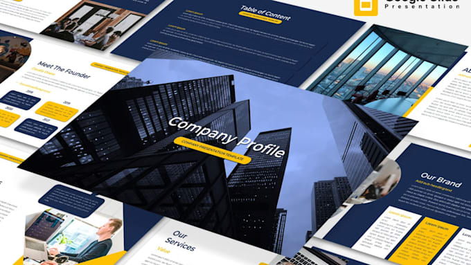 improve google slide presentation, design business proposal and company profile