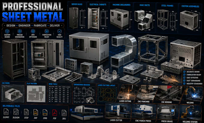 design sheet metal parts and fabrication drawings
