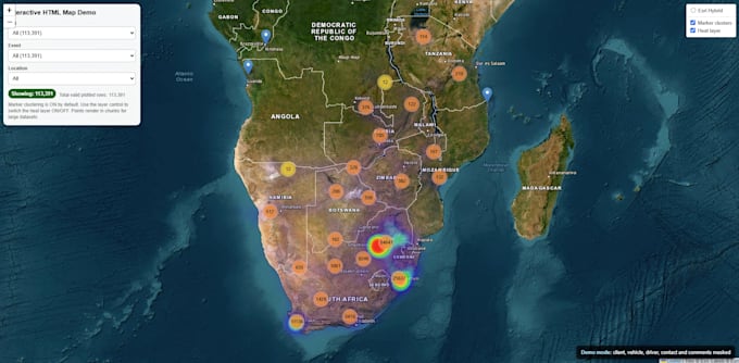 create an interactive HTML map from your excel location data