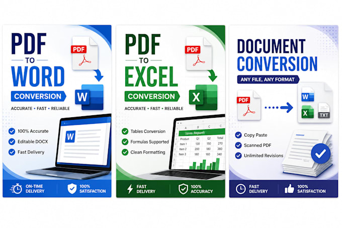 convert PDF to word or excel