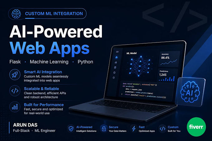 build an ai powered web app with machine learning model and flask backend