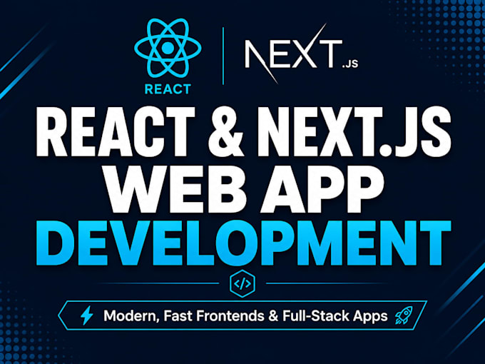develop a react and next js web application