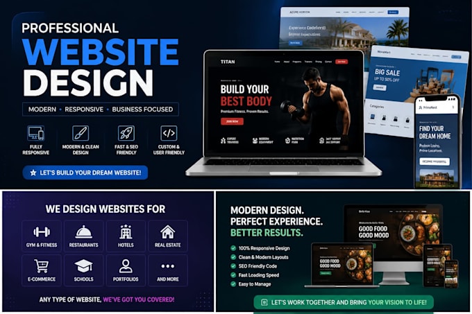 create a modern responsive website