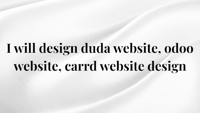 design duda website, odoo website, carrd website design