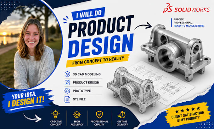 product design, cad modeling solidworks prototype 3d cad model stl concept model