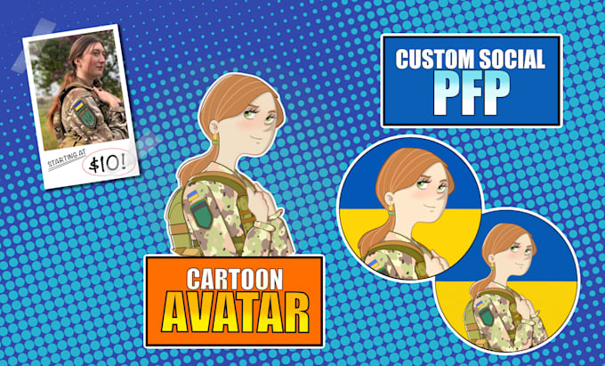 draw a custom cartoon avatar or pfp for your social media