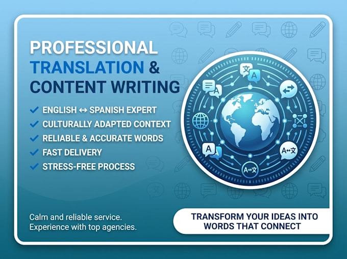 do translation or accurate writing