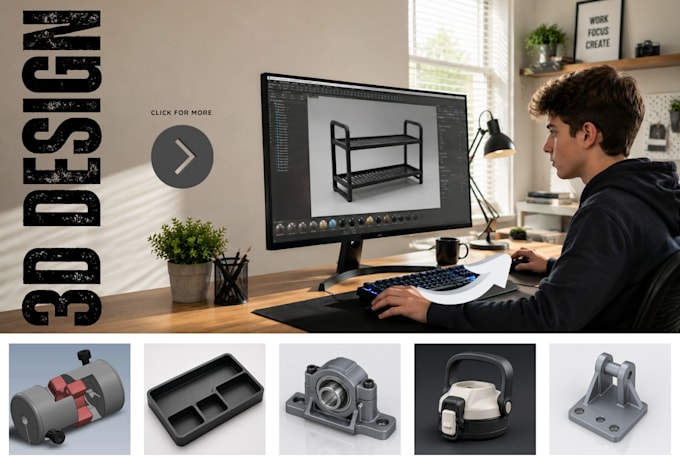 3d product design, and realistic rendering