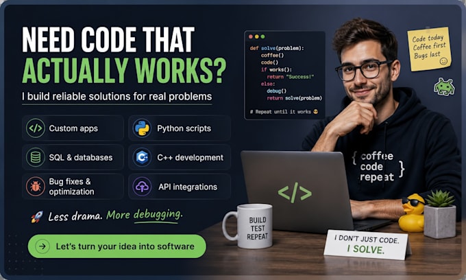 develop custom python, sql and other applications