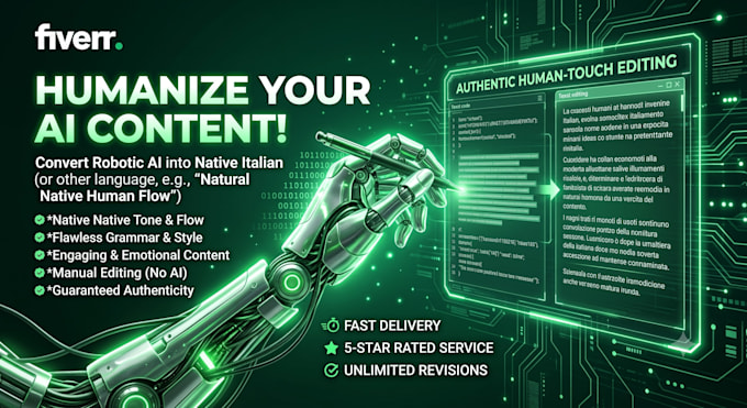 edit, proofread, and humanize your italian ai content