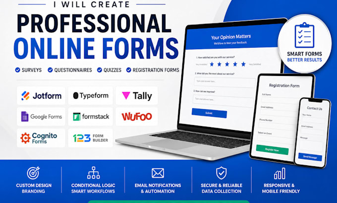 do branded typeform, google forms, jotform, ai trivia, surveymonkey, and kahoot
