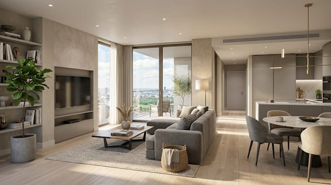 design and create high quality 3d interior and apartment renderings