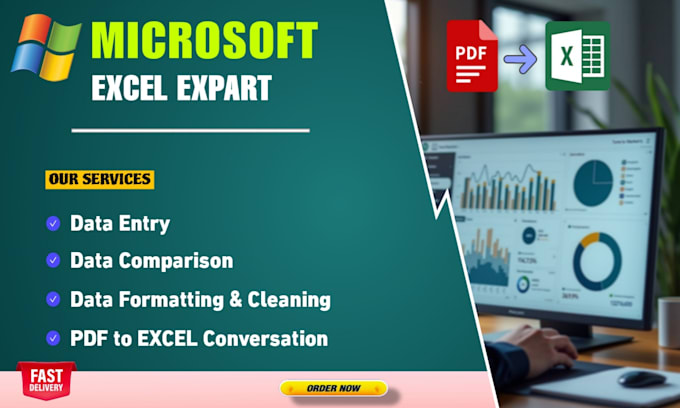 do microsoft excel data entry, data cleaning, formatting