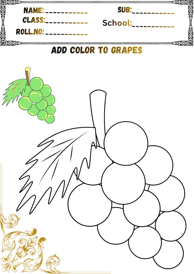 create printable fruit coloring worksheets for kids