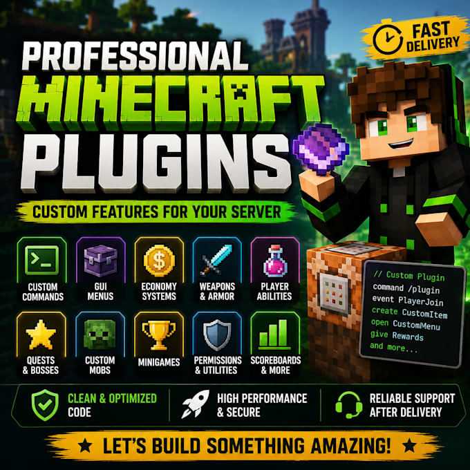 develop professional minecraft plugins