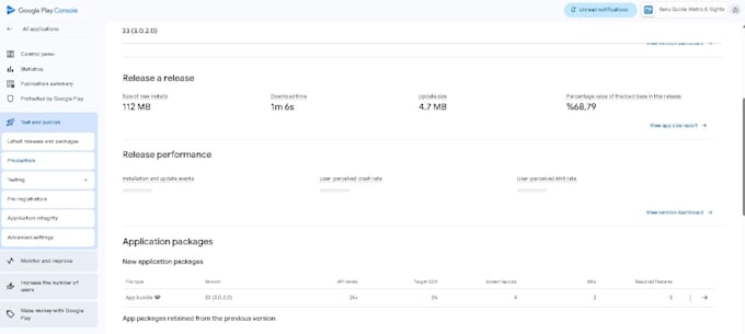 publish your app to google play store console
