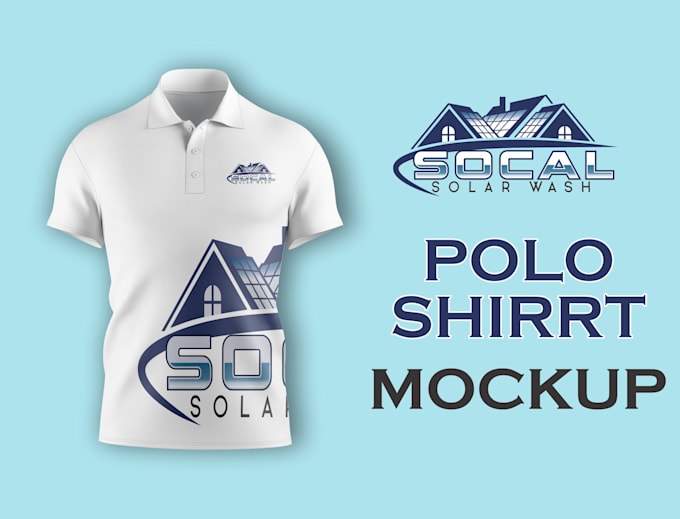 professional polo shirt design and realistic mockup
