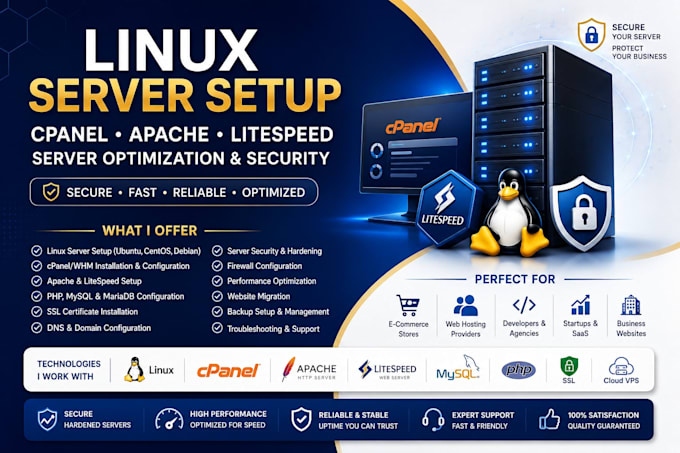 configure linux server, apache, litespeed and web hosting trouble fix