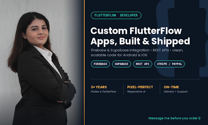 build, customize, and fix flutterflow apps with firebase or supabase