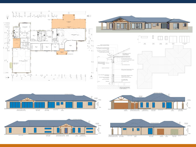 draft architectural plans, construction drawings, blueprints in autodesk revit