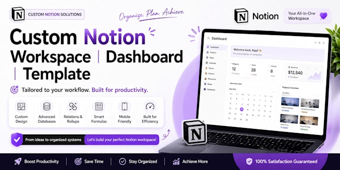 design a custom notion CRM and workspace