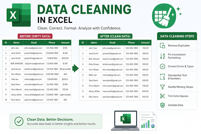 professionally clean, validate, and standardize your excel data
