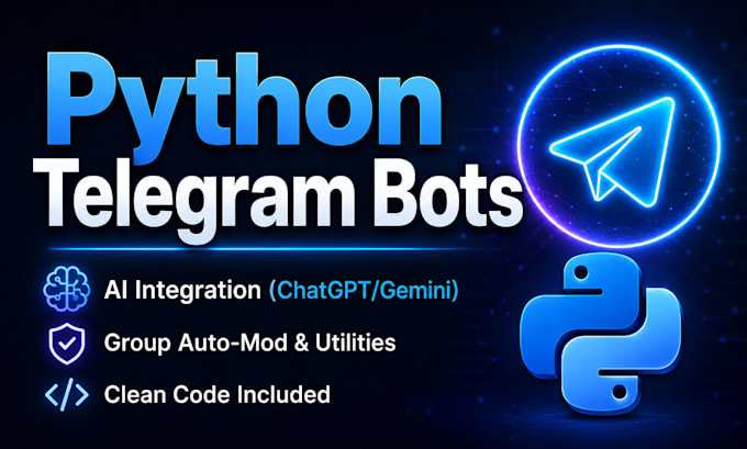 be your python telegram bot developer