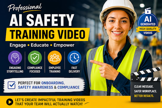create an onboarding ai generated workplace safety training video